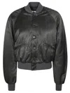 Mm6 Maison Margiela Structured Black Jacket With Classic Collar In Black