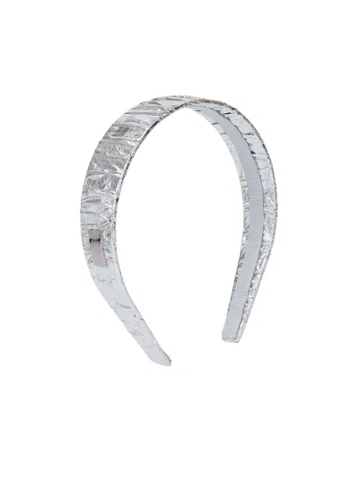 Mm6 Maison Margiela Structured Fashion Accessory Bag With Contrast Detail And Brass Hardware In Gray