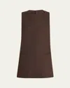 Mm6 Maison Margiela Structured Plaid Shift Dress In Brown