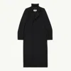 Mm6 Maison Margiela Structured Wool Coat In Black