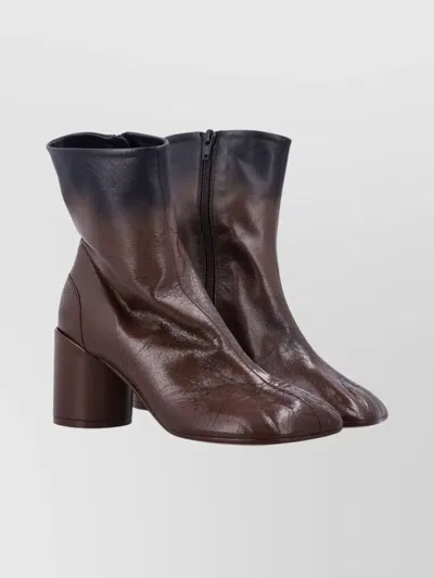 Mm6 Maison Margiela Stylish Ankle Boot Block Heel In Gray