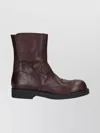Mm6 Maison Margiela Stylish Round Toe Ankle Boots With Rubber Sole In Animal Print