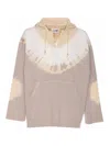 Mm6 Maison Margiela Hoodie With Tie-dye Pattern And Kangaroo Pocket In Pink