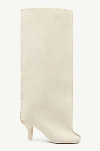 Mm6 Maison Margiela Suede Anatomic Tube Boots In Neutral