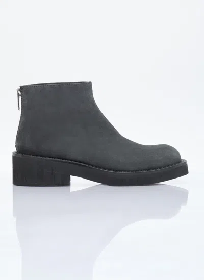 Mm6 Maison Margiela Suede Ankle Boots In Black