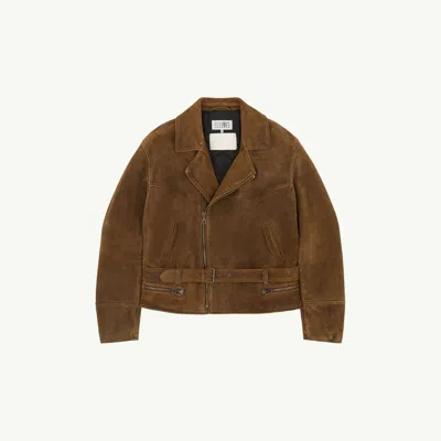 MM6 MAISON MARGIELA SUEDE BIKER JACKET