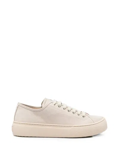 Mm6 Maison Margiela Kids' Suede-finish Lace-up Sneakers In Neutral