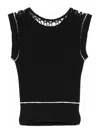 Mm6 Maison Margiela Mm6 By Maison Margiela Black Fitted Top In Black