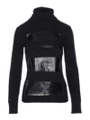 Mm6 Maison Margiela Suéter Cuello Redondo - Negro In Multi