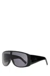 Mm6 Maison Margiela Rectangular Frame Shield Sunglasses In Black