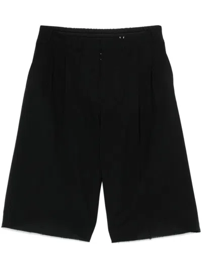 Mm6 Maison Margiela Sweat Shorts In Virgin Wool In Black