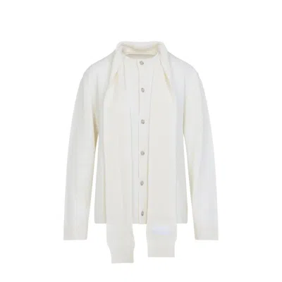 Mm6 Maison Margiela Sweater In White