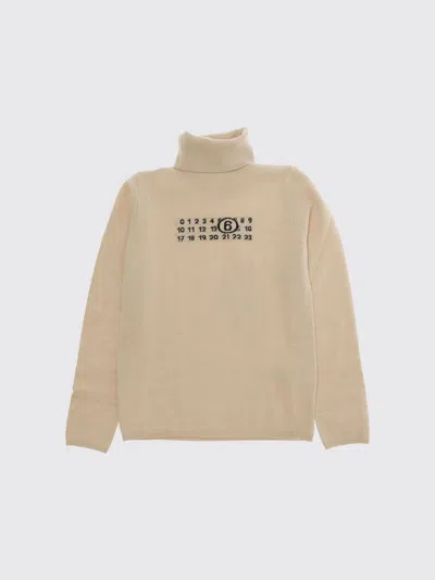 Mm6 Maison Margiela Sweater Kids Color Brown In Neutral