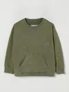Mm6 Maison Margiela Kids Numeric Embroidered Worn-effect Sweatshirt In Green