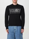 Mm6 Maison Margiela Numbers-motif Crew-neck Jumper In Schwarz