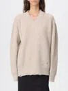 Mm6 Maison Margiela Beige Wool Sweater In Multi