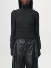 Mm6 Maison Margiela Distressed-pullover Mit Stehkragen In Grau