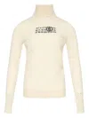 Mm6 Maison Margiela Sweater With Number Pattern In Gold