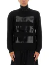 Mm6 Maison Margiela Relaxed Fit Sweater With Tape Detail In Black