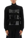 Mm6 Maison Margiela Relaxed Fit Sweater With Tape Detail In Black