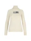 Mm6 Maison Margiela Distressed Turtleneck Sweater With Numeric Signature