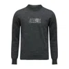 Mm6 Maison Margiela Distressed Dark Grey Knit Sweater In Gray