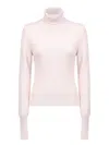 Mm6 Maison Margiela Woman Turtleneck Light Pink Size Xl Wool