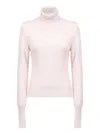 Mm6 Maison Margiela Woman Turtleneck Light Pink Size Xl Wool