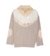 Mm6 Maison Margiela Hoodie With Tie-dye Pattern And Kangaroo Pocket In Neutral