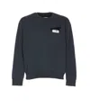 Mm6 Maison Margiela Crewneck Sweatshirt With Ribbed Cuffs And Hem In Black