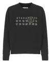 Mm6 Maison Margiela Logoed Sweatshirt In Black