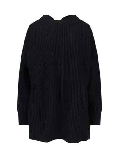 Mm6 Maison Margiela Wool Blend Sweater Dress In Black