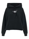 Mm6 Maison Margiela Casual Hoodie Featuring Tape Detail In Black