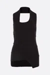 Mm6 Maison Margiela Woman Top Black Size S Cotton, Polyamide, Acrylic, Alpaca Wool, Elastane In Black