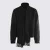Mm6 Maison Margiela Wool Blend Sweater With Integrated Scarf In Black