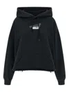 Mm6 Maison Margiela Casual Hoodie Featuring Tape Detail In Black