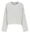Mm6 Maison Margiela Logoed Sweater In Gray
