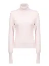 Mm6 Maison Margiela Woman Turtleneck Light Pink Size Xs Wool In Pink