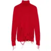Mm6 Maison Margiela Red Wool And Acrylic Sweater In Red