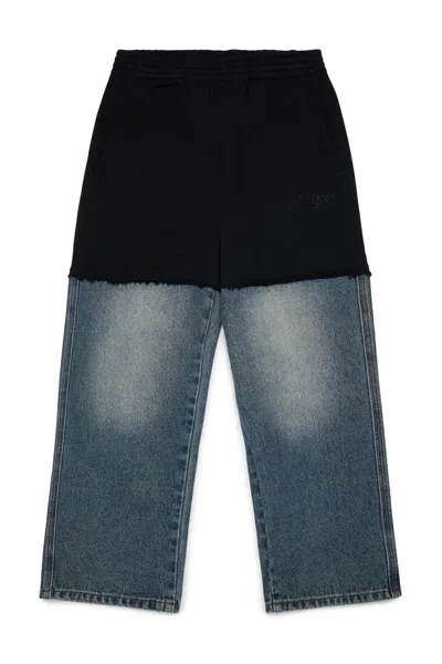Mm6 Maison Margiela Kids' Sweatpants And Denim Pants In Blue