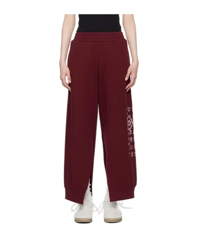 Mm6 Maison Margiela Sweatpants With Inner Seam Slit In Brown