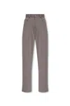 Mm6 Maison Margiela Straight-leg Cotton-jersey Trousers In Grey