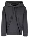 Mm6 Maison Margiela Mm6 By Maison Margiela Long-sleeved Cotton Sweatshirt With Hood And Drawstring In Gray