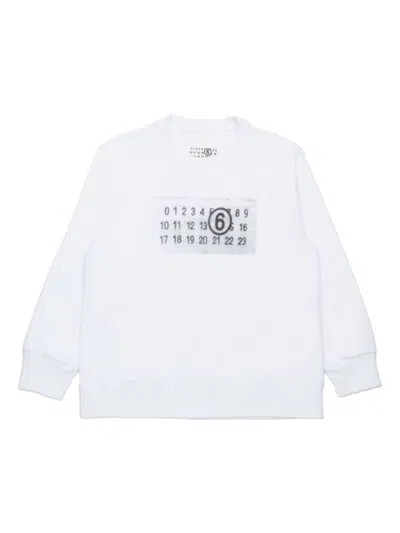 Mm6 Maison Margiela Kids' Felpa In White