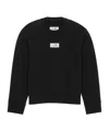 Mm6 Maison Margiela Sweatshirt Mit Nummern-applikation In Black