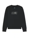 Mm6 Maison Margiela Black Numeric Signature Mm6 Sweatshirt In Black