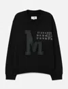Mm6 Maison Margiela Numeric Motif Embroidered Sweatshirt In Black