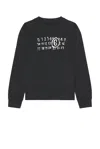 Mm6 Maison Margiela Black Numeric Signature Mm6 Sweatshirt In Black