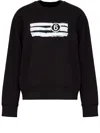 Mm6 Maison Margiela Black Unbrushed Sweat Jersey Sweatshirt In Black