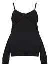 Mm6 Maison Margiela Cotton Sweatshirt With Dropped Shoulders In Black